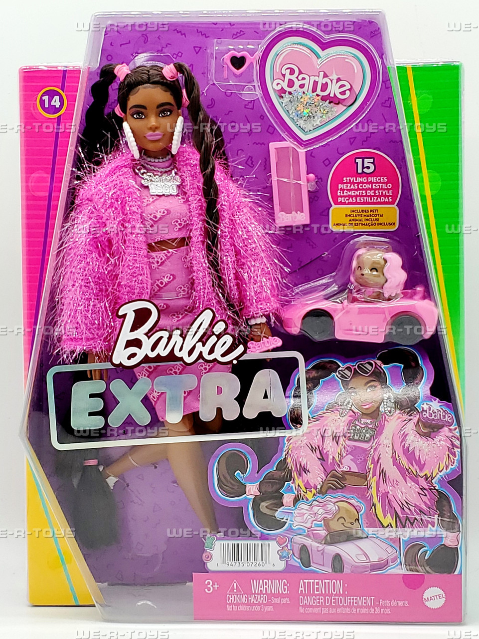 Barbie Extra Doll 14 and Accessories Long Brunette Hair 2022
