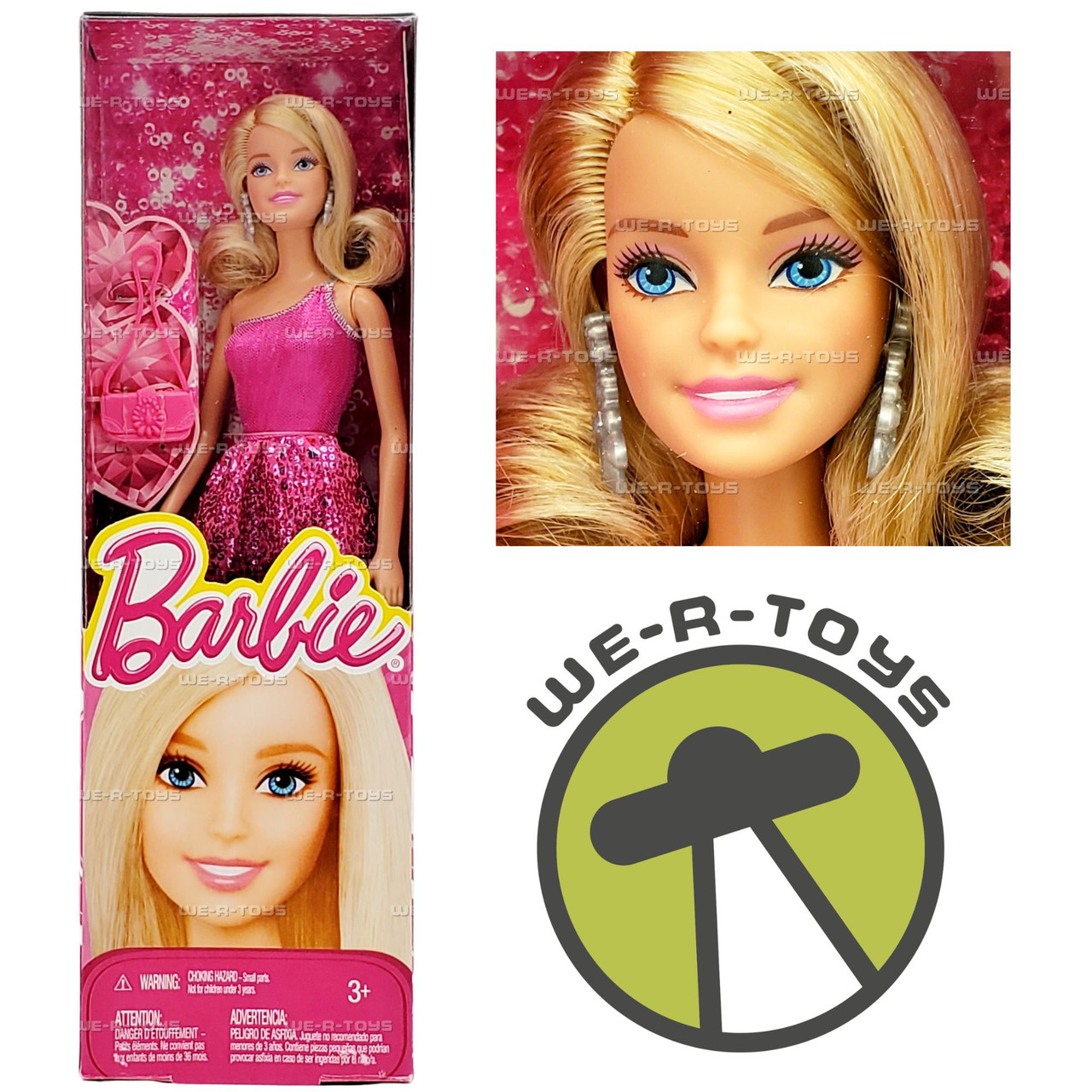 Barbie Glitz Doll Pink Dress 2014 Mattel BCN35 - We-R-Toys