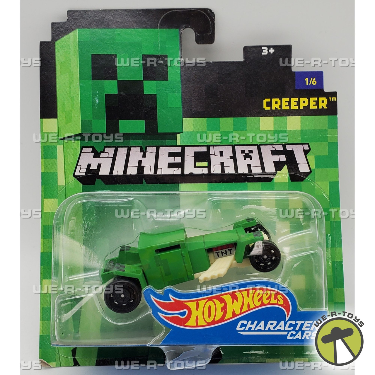 Hot Wheels Minecraft Creeper Character Cars Vehicle 1/6 Mattel