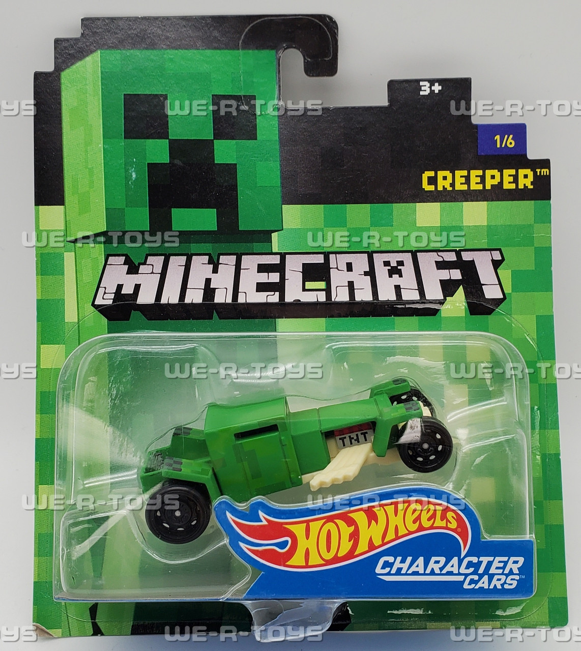 Hot Wheels Minecraft Creeper Character Cars Vehicle 1/6 Mattel