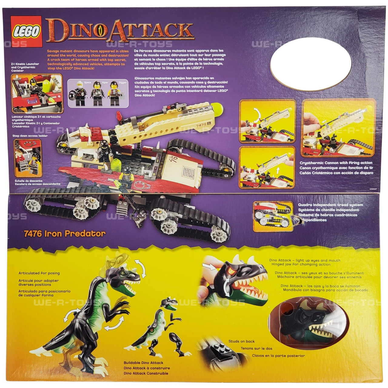 LEGO Dino Attack Iron Predator vs. T-Rex 278pcs Set 2005 No. 7476