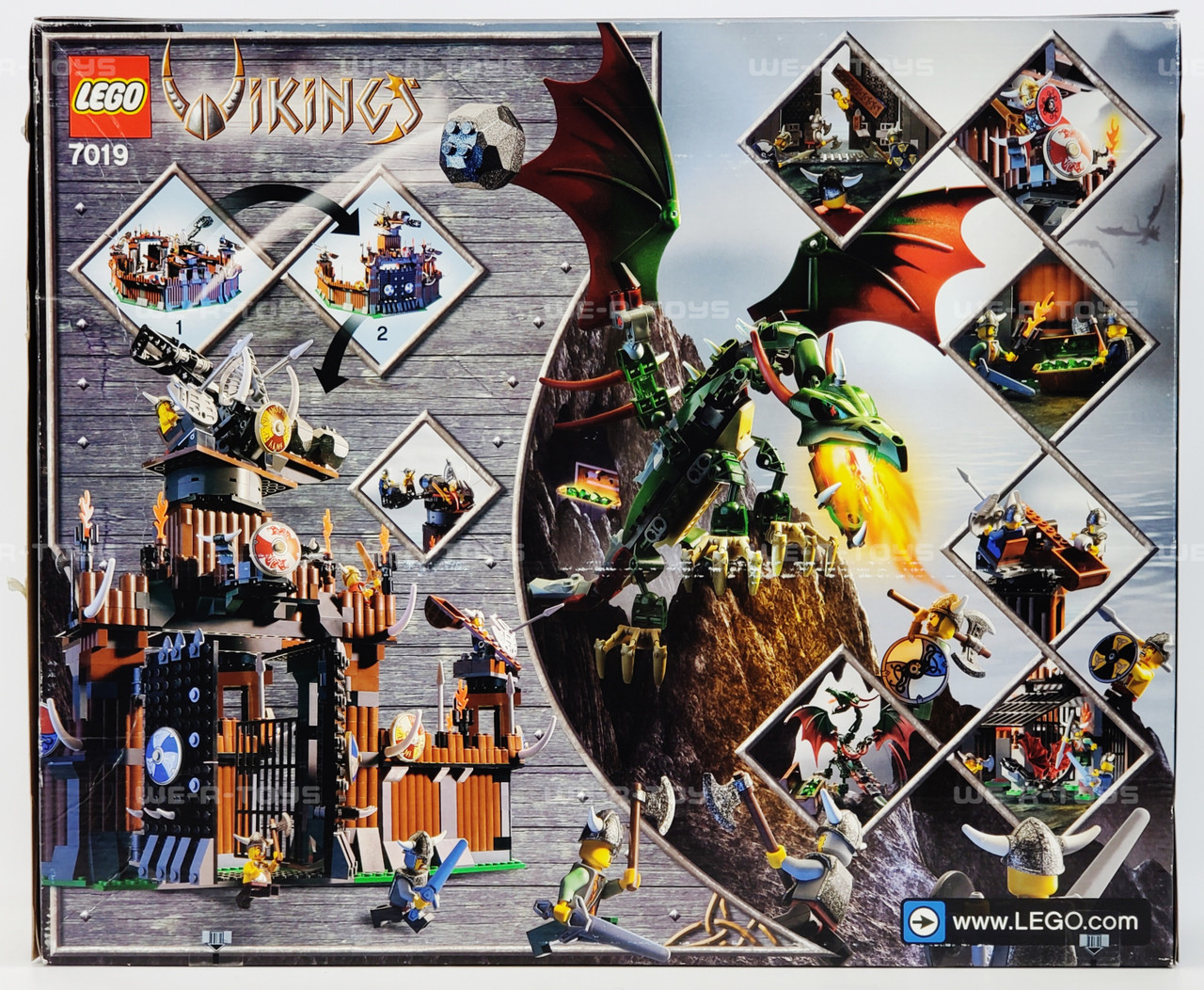 LEGO Vikings Fortress against the Fafnir Dragon 1019 pcs Set 2005