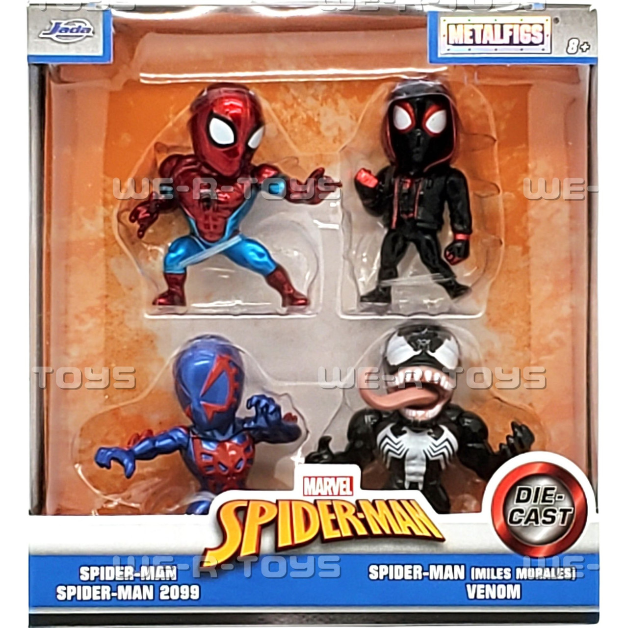 Marvel Spider-Man, Spider-Man 2099, Miles Morales, and Venom