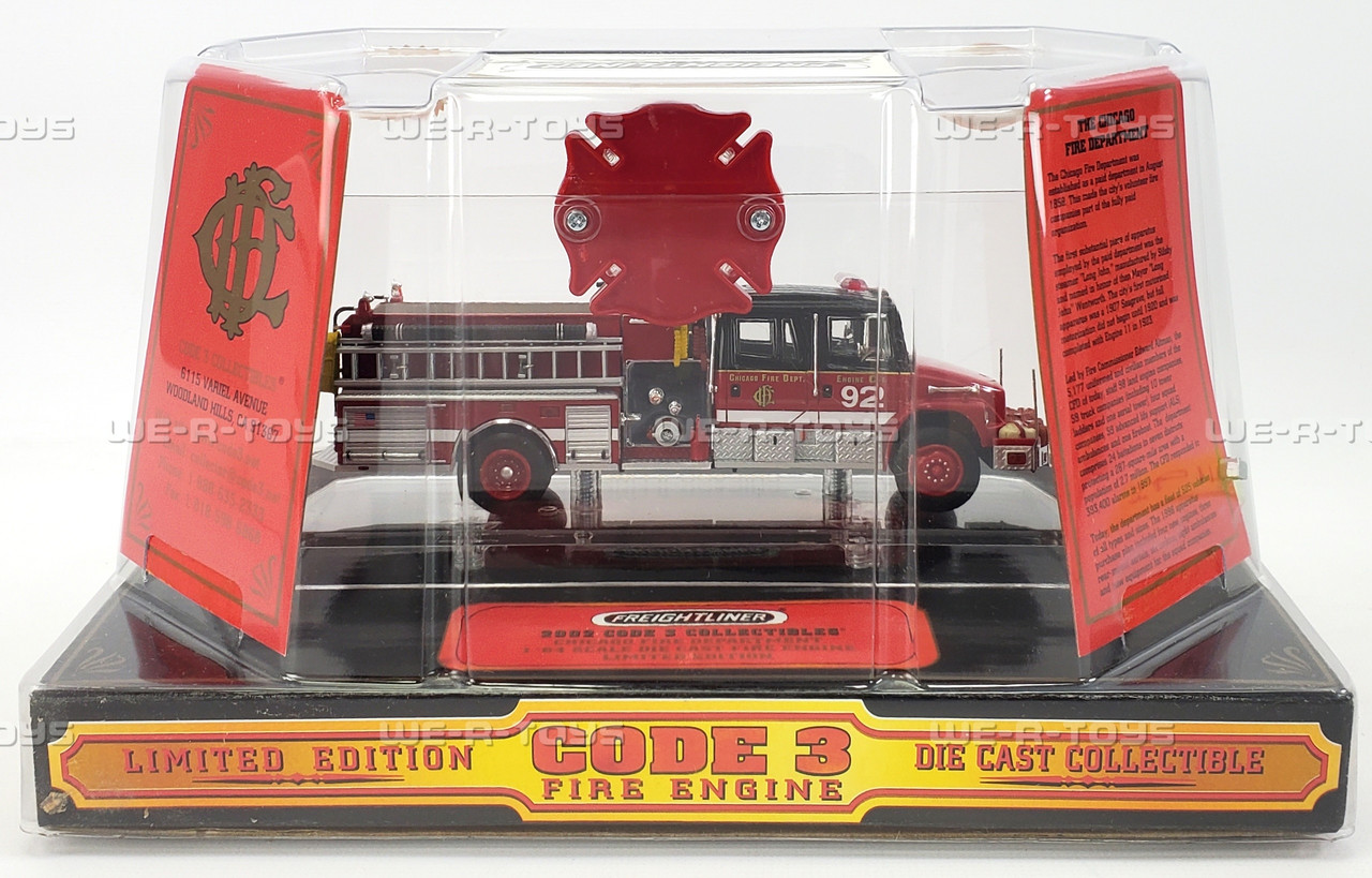 Code 3 Freightliner Chicago Fire Dept. Fire Engine Vehicle Ltd Ed