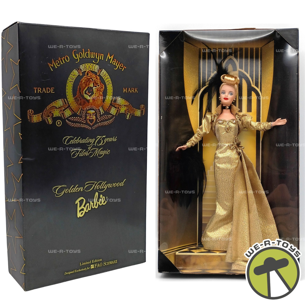 Golden Hollywood Barbie Doll FAO Schwarz Limited Edition MGM 1998