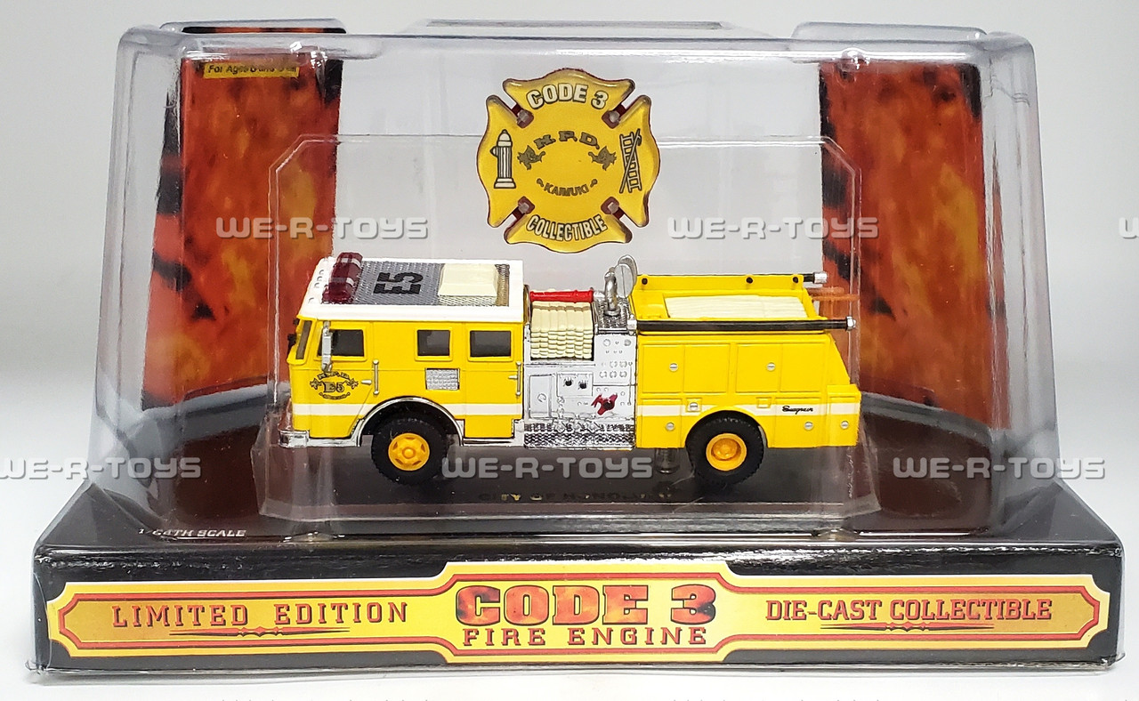 Code 3 Seagrave City of Honolulu 1/64 Scale Die-Cast Fire Engine