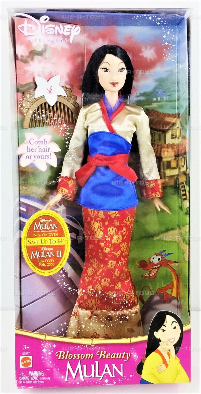 Disney Princess Blossom Beauty Mulan Doll 2004 Mattel No. G7947 NRFB