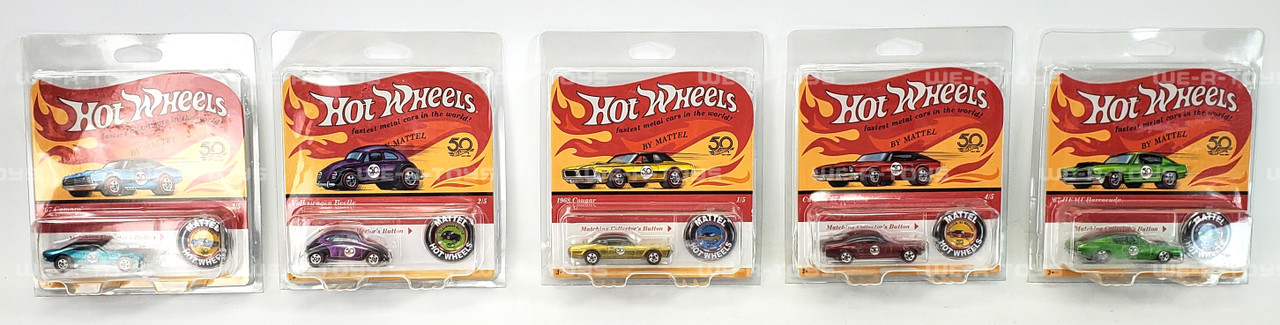 Lot of 5 Hot Wheels Redline 50th Anniversary Full Set Of Vehicles