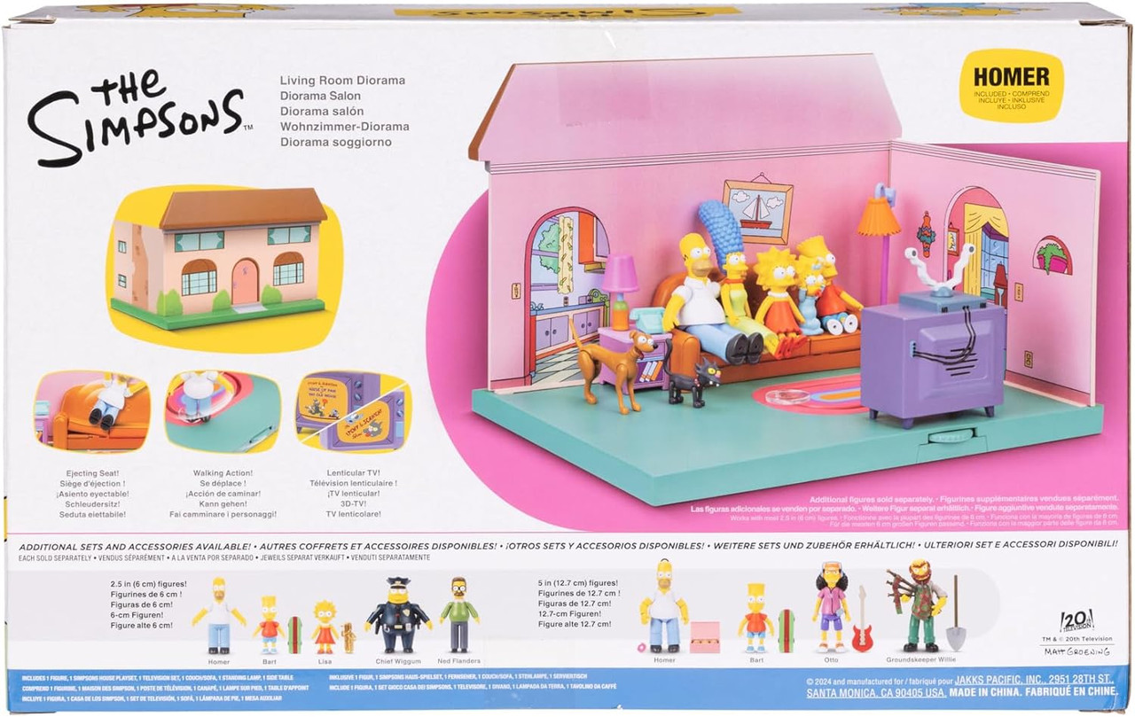 The Simpsons Living Room Diorama Playset 2024 Jakks Pacific - We-R