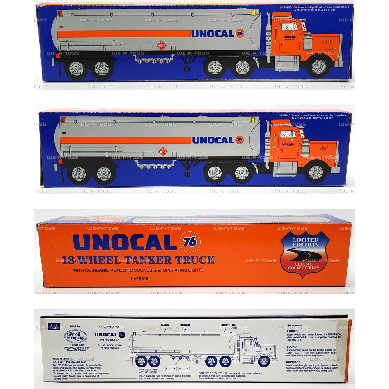 Taylor Made Trucks 1996 Unocal 76 18-Wheel Ltd Ed Tanker Truck 1