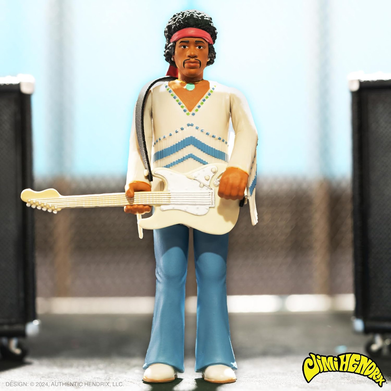 Jimi Hendrix ReAction Festival Version Action Figure 2024 Super 7