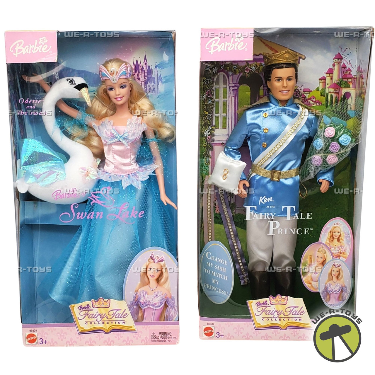 Barbie Ken Doll Set Swan Lake Odette Fairy Tale Prince 2003 - Main Image