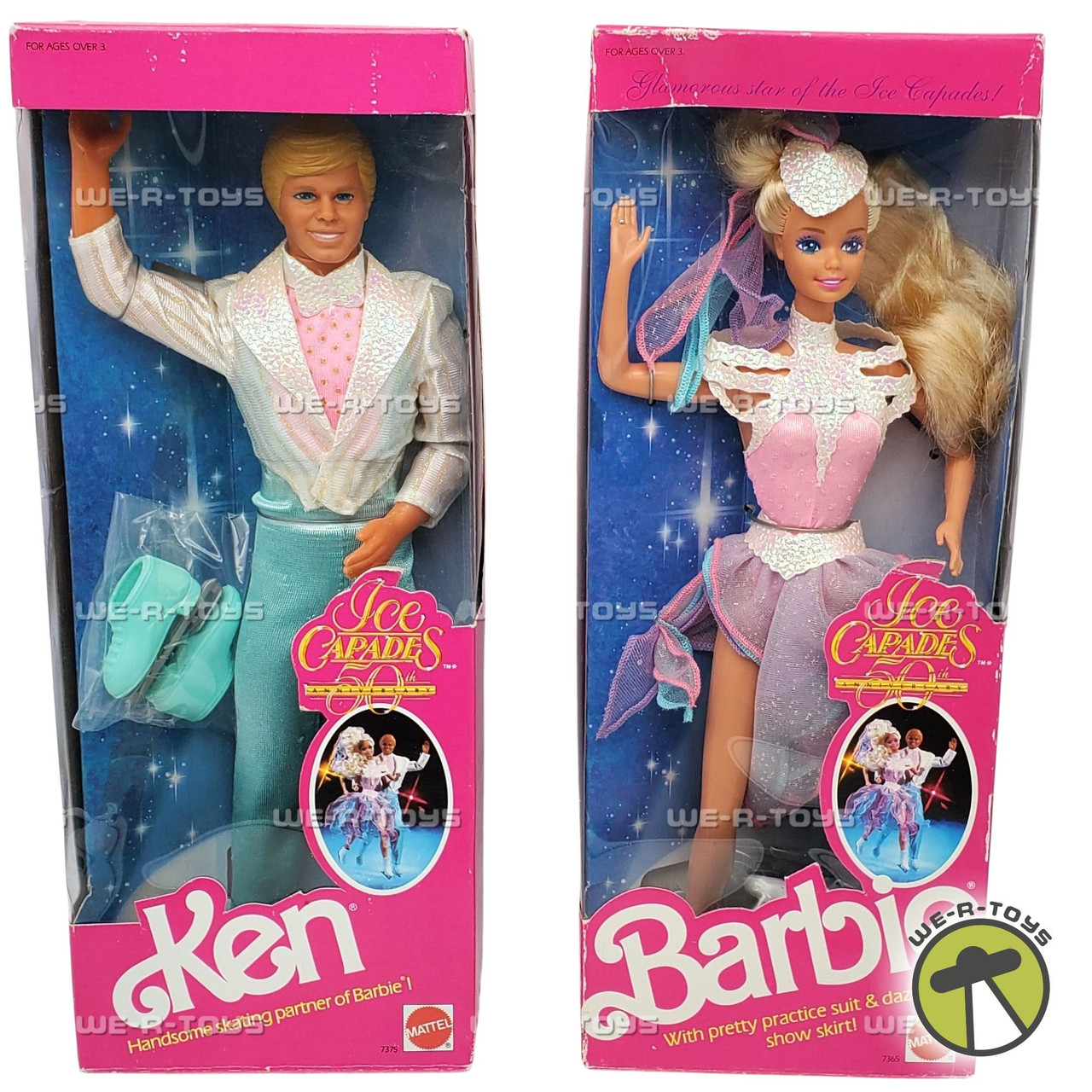 Barbie & Ken Ice Capades 50th Anniversary Pair of Dolls 1989 