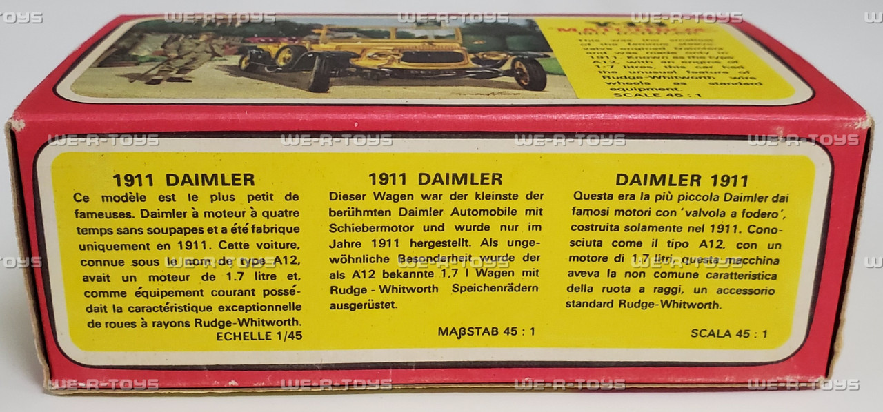 Matchbox Models of Yesteryear Y-13 1911 Daimler Vehicle Lesney