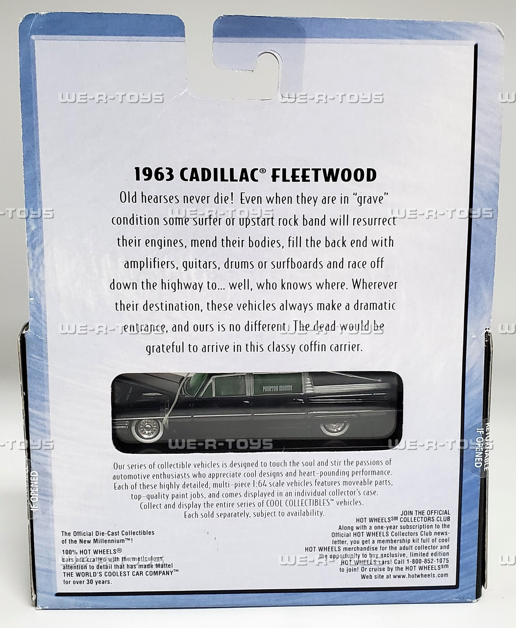 100% Hot Wheels 1963 Cadillac Fleetwood Black Vehicle LE