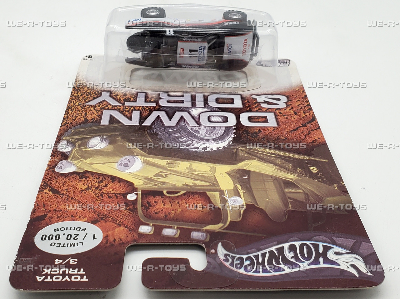 Hot Wheels Down & Dirty Toyota Truck 3/4 Black & White Vehicle LE