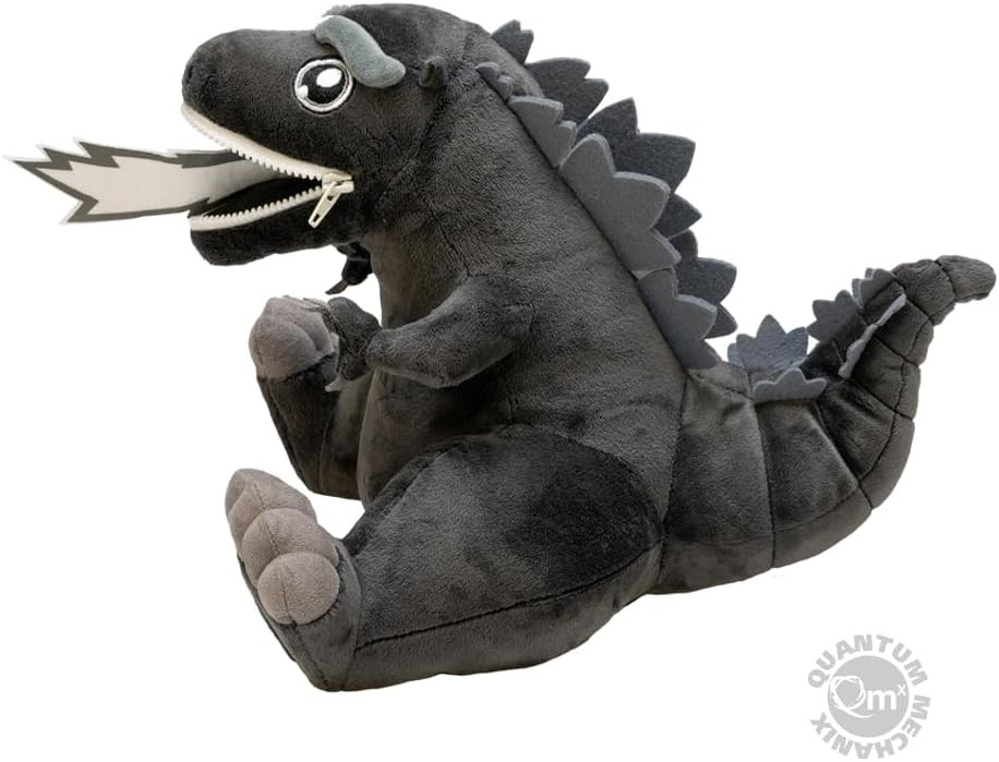 Godzilla Black and White PX Zippermouth Plush Quantum Mechanix
