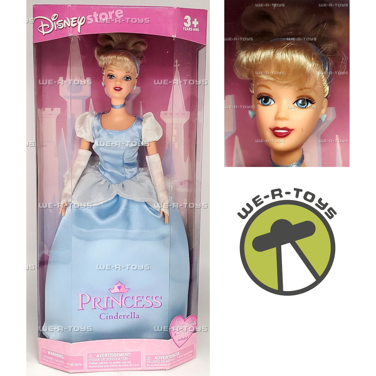 Disney Store Princess Cinderella Doll With Styling Brush