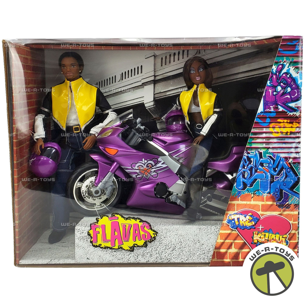 Flavas Tre & Kiyoni Brown Dolls Motorcycle Giftset 2003