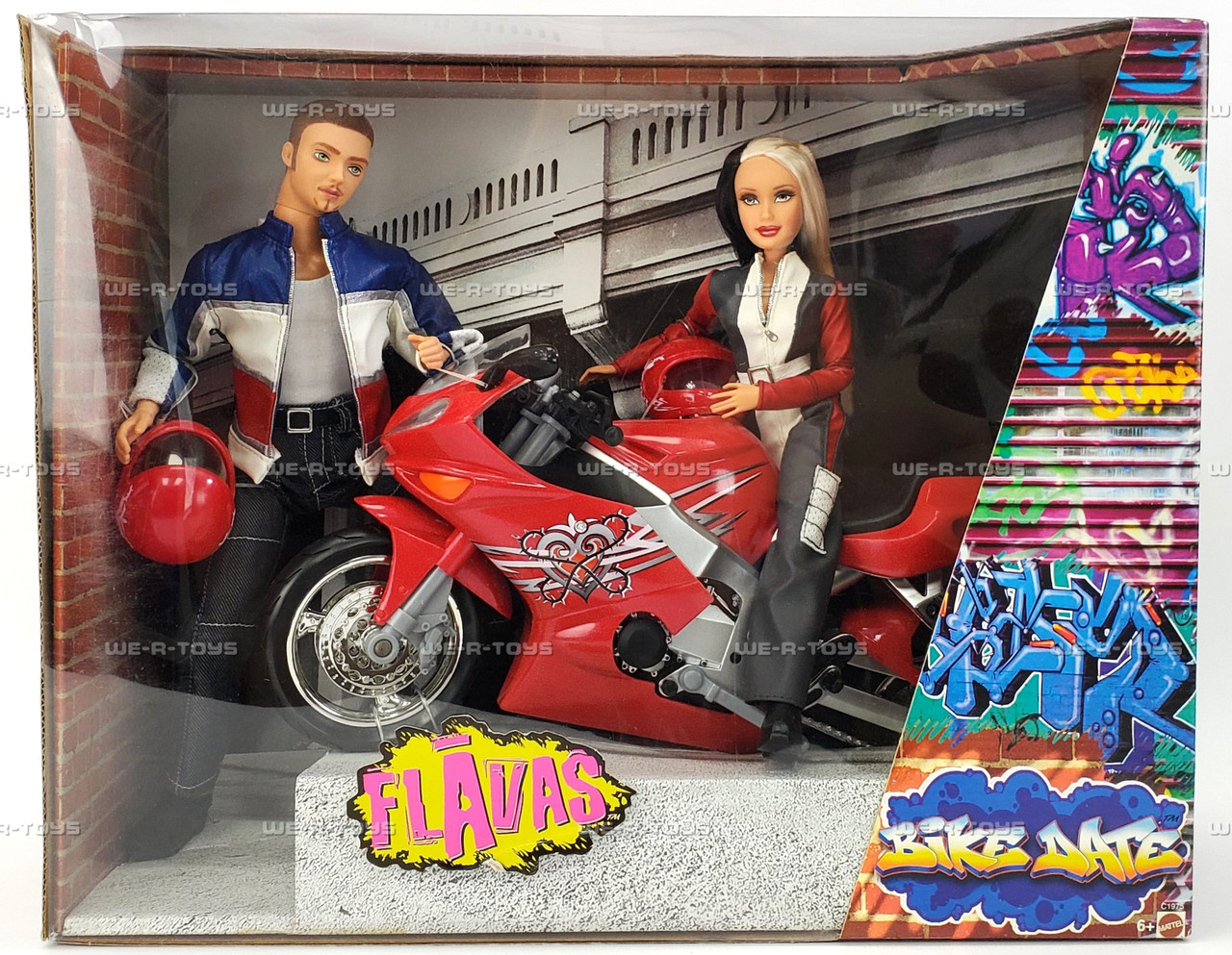 Flavas Bike Date Happy D & Liam Dolls Giftset 2003 Mattel C1975