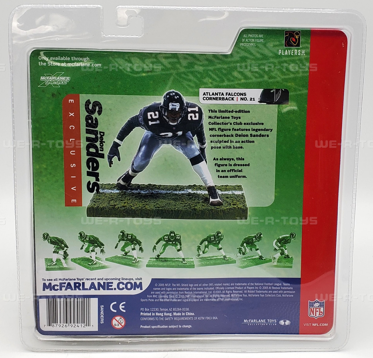 NFL Deion Sanders Atlanta Falcons Cornerback #21 Exclusive