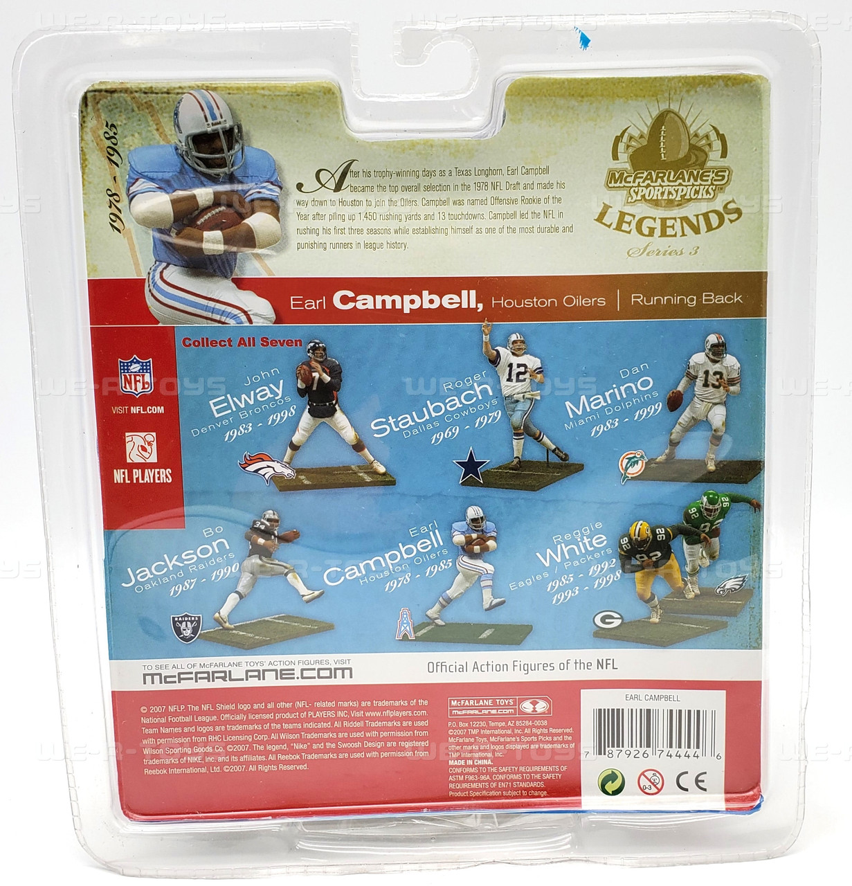 NFL フィギュア Earl Campbell ヒューストンオイラーズ レア McFarlane Toys NFL Houston Oilers Sports Picks Football