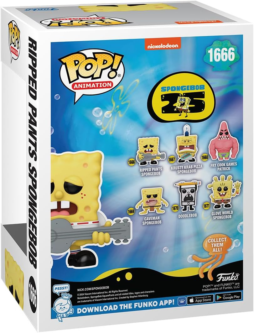 Funko Pop Animation 1666 Spongebob 25th Anniversary Ripped Pants