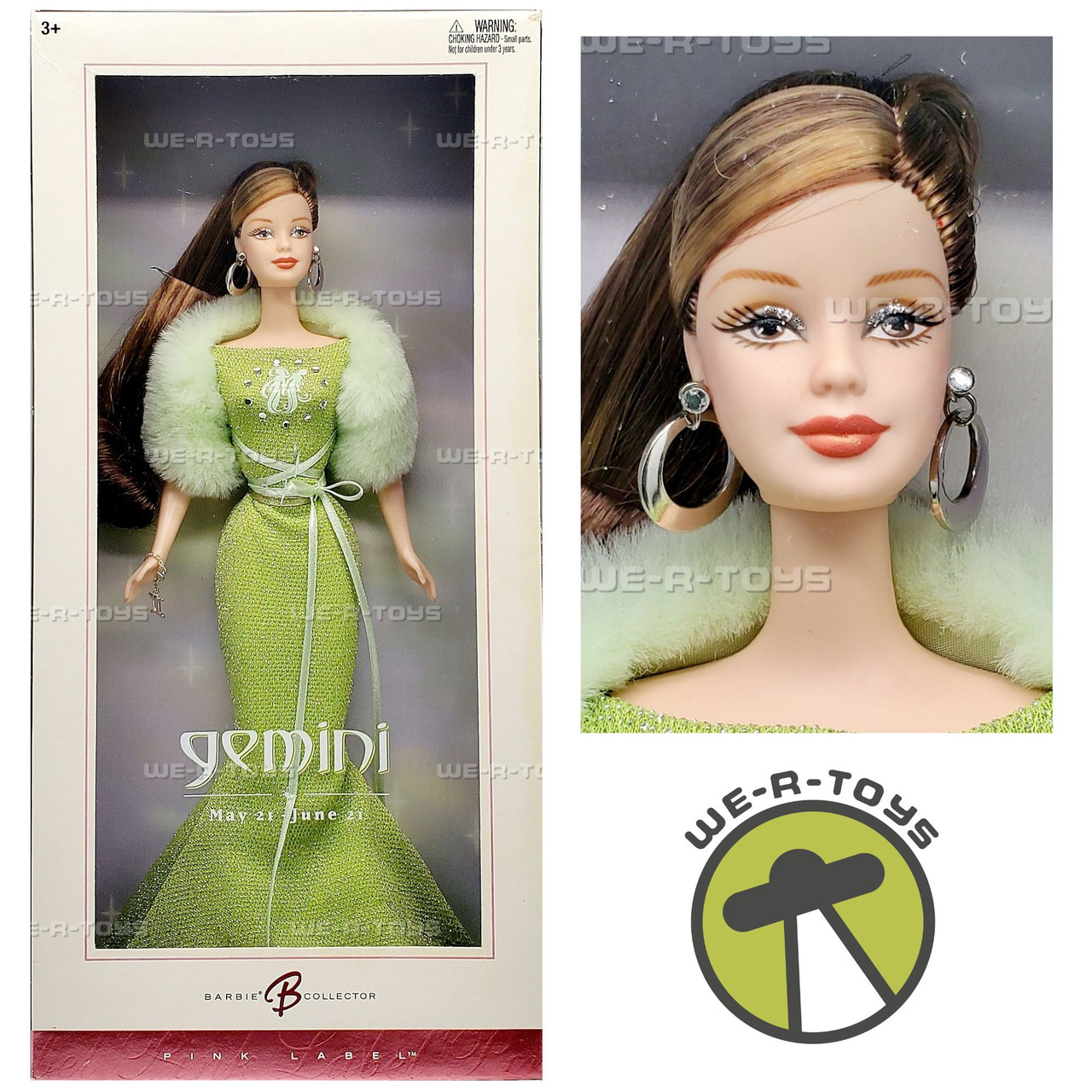 Barbie Gemini Brunette Pink Label Doll 2004 Mattel C6242 - We-R-Toys