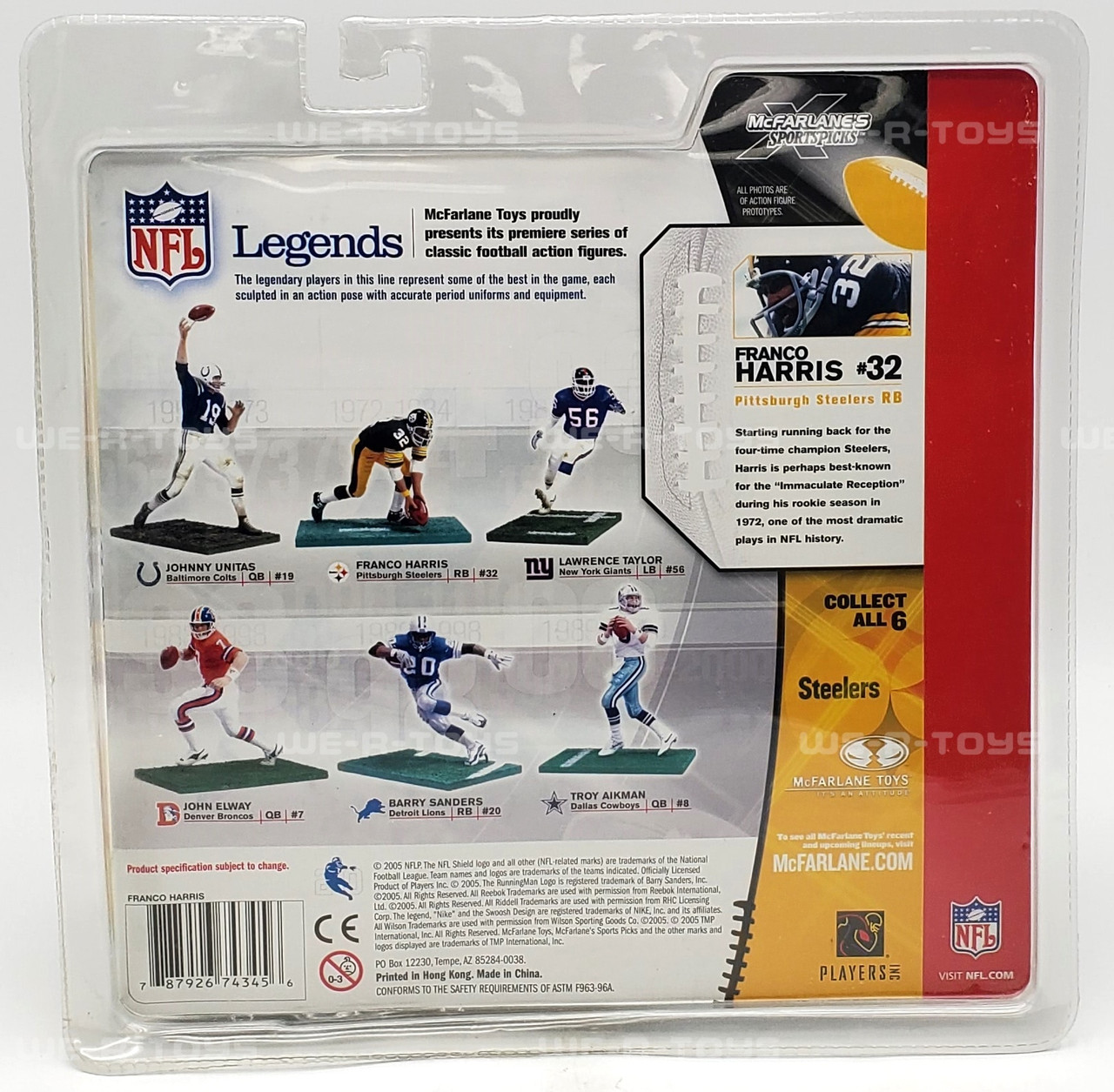 【未開封】NFL Franco Harris フィギュア NFL Legends Pittsburgh Steelers Franco Harris Action Figure