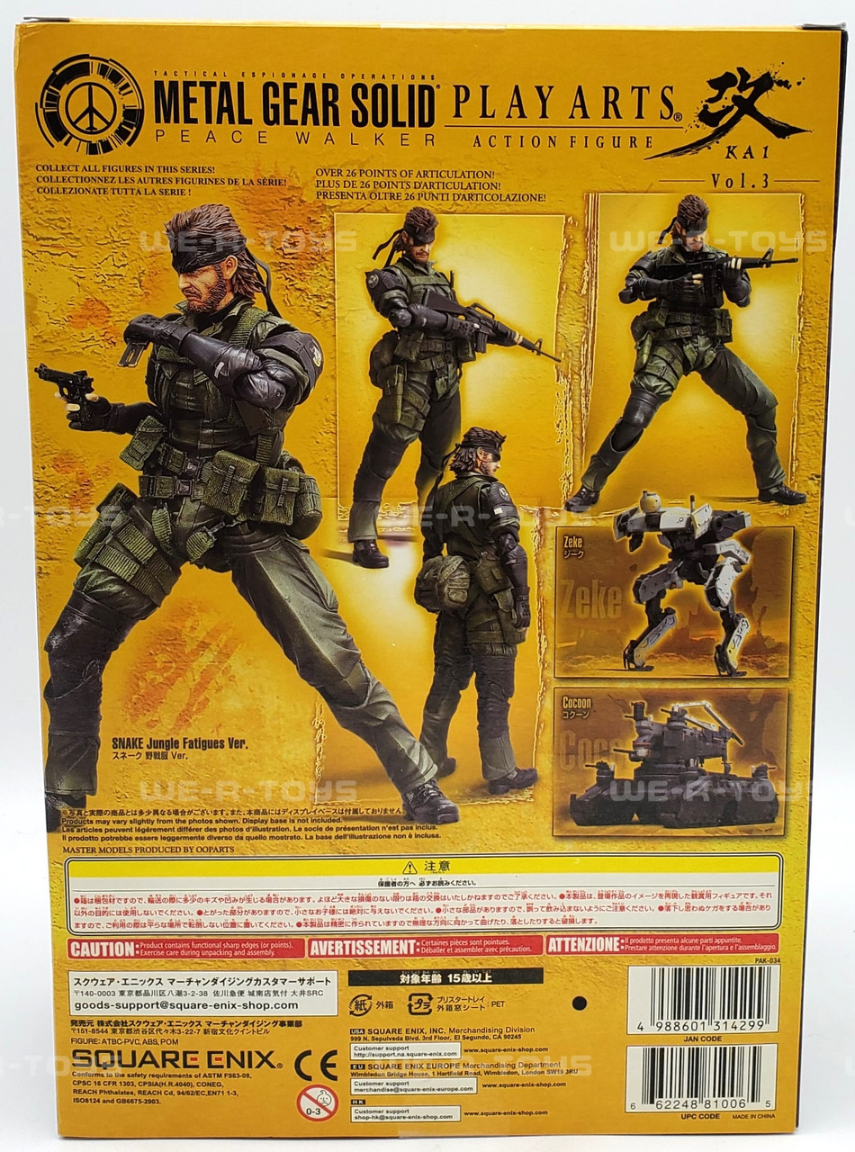 ミリタリー L GEAR SOLID SNAKE Jungle Ver. Metal Gear Solid Peace Walker Play Arts Kai Snake Action