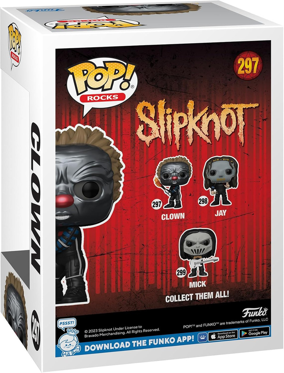 Funko Pop Rocks 297 Slipknot Clown Vinyl Figure 2023 - We-R-Toys