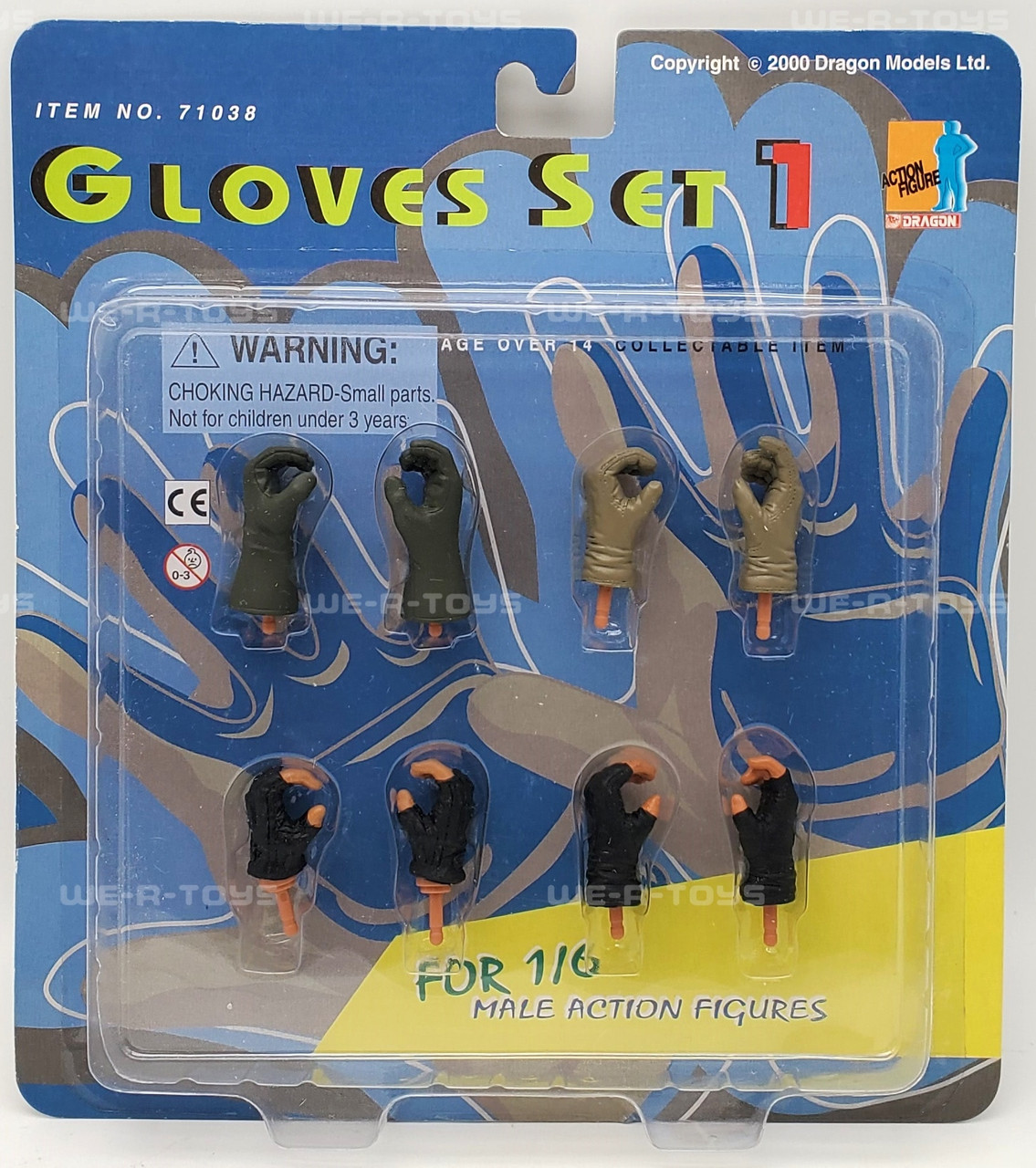 Dragon Gloves Set 1 For 1/6 Male Action Figures 2000 Dragon Models