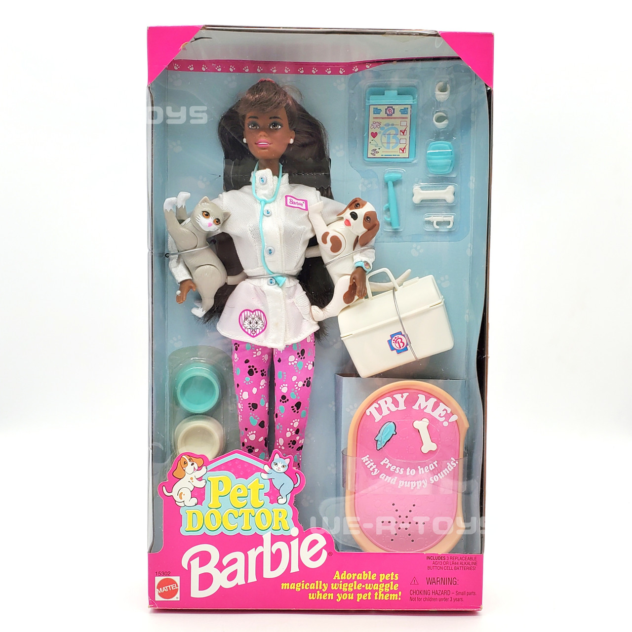 Barbie Pet Doctor African American Doll 1996 Mattel 15302 NEW - We