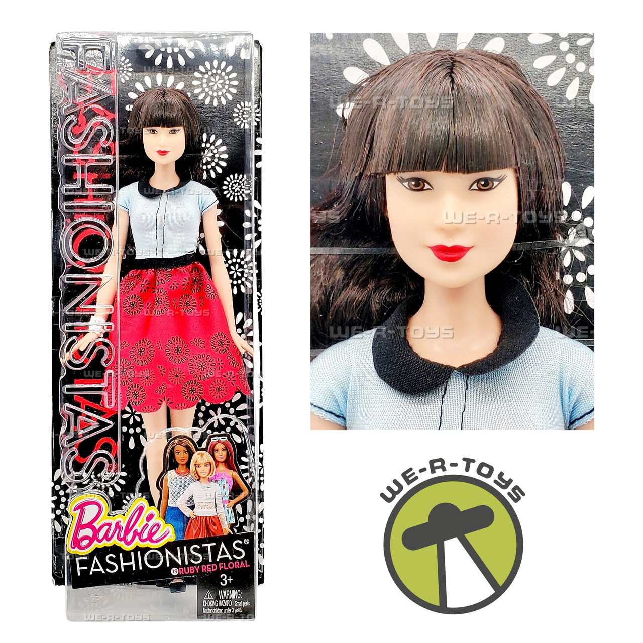 Barbie Fashionistas Ruby Red Floral No 19 Doll 2015 Mattel DGY61