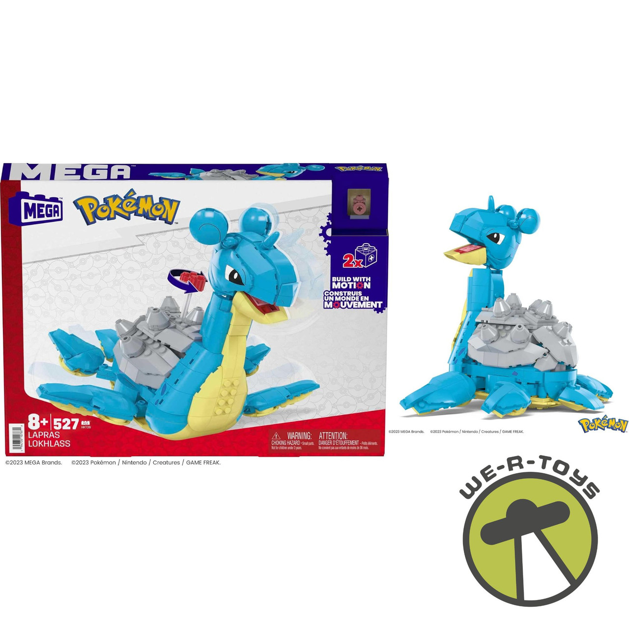 MEGA Pokémon Building Toys Set Lapras with 527 Pieces, Articulated