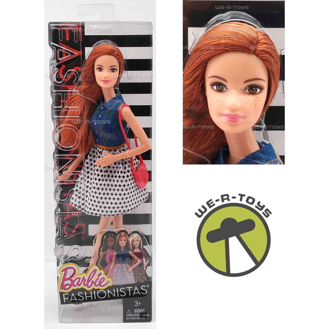 Barbie Fashionistas Doll With Denim Top 2014 Mattel #CJY41 NRFP