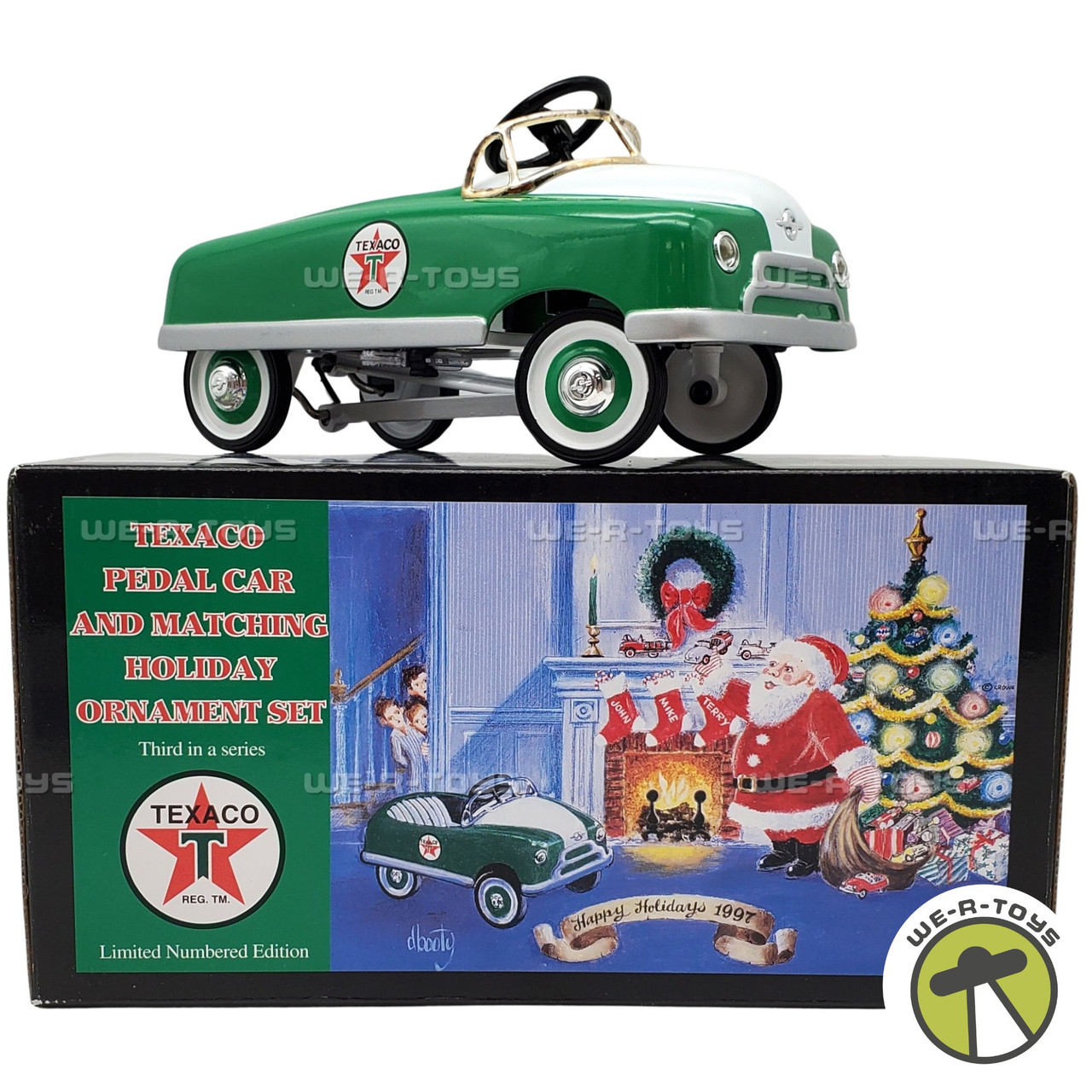 Texaco 1948 BMC Pedal Car & Matching Holiday Ornament Set 1997