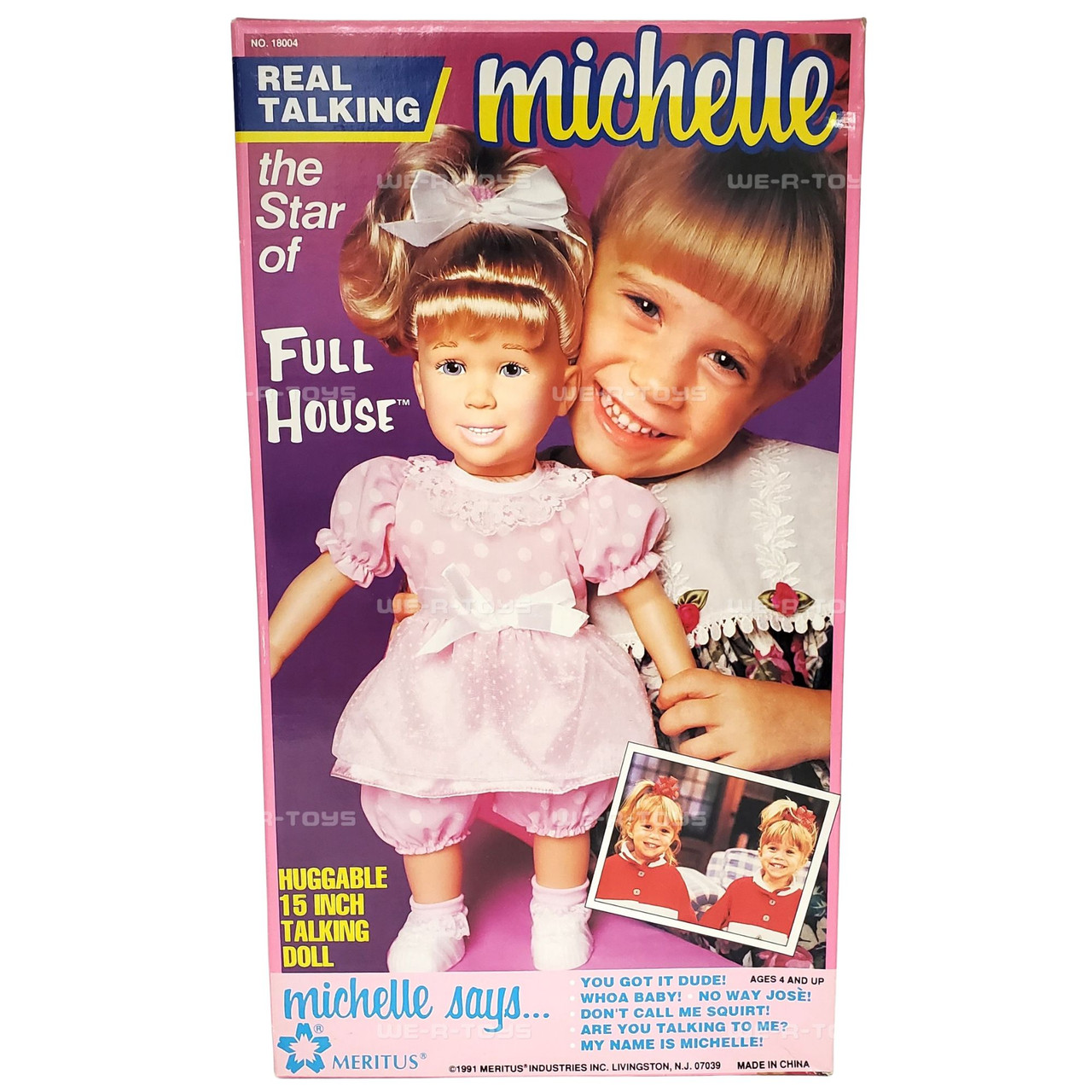 Full House Real Talking Michelle Doll 1991 Meritus No. 18004 New