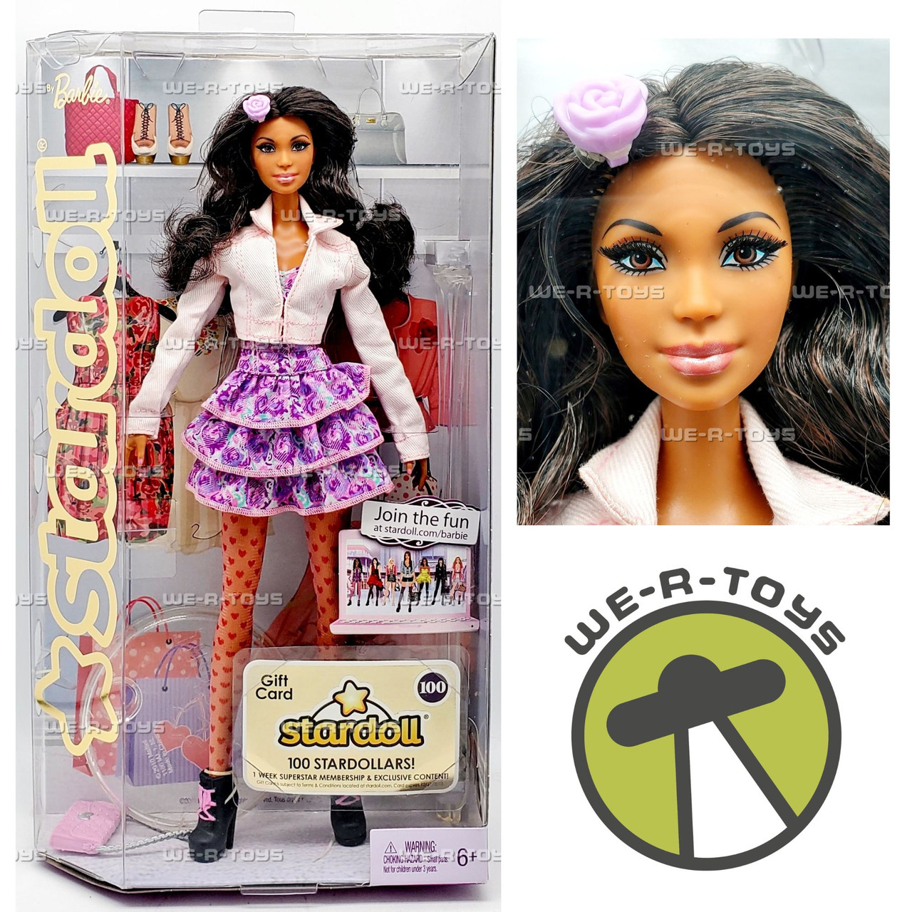Barbie Stardoll Pretty in Pink African-American Doll 2011 Mattel 
