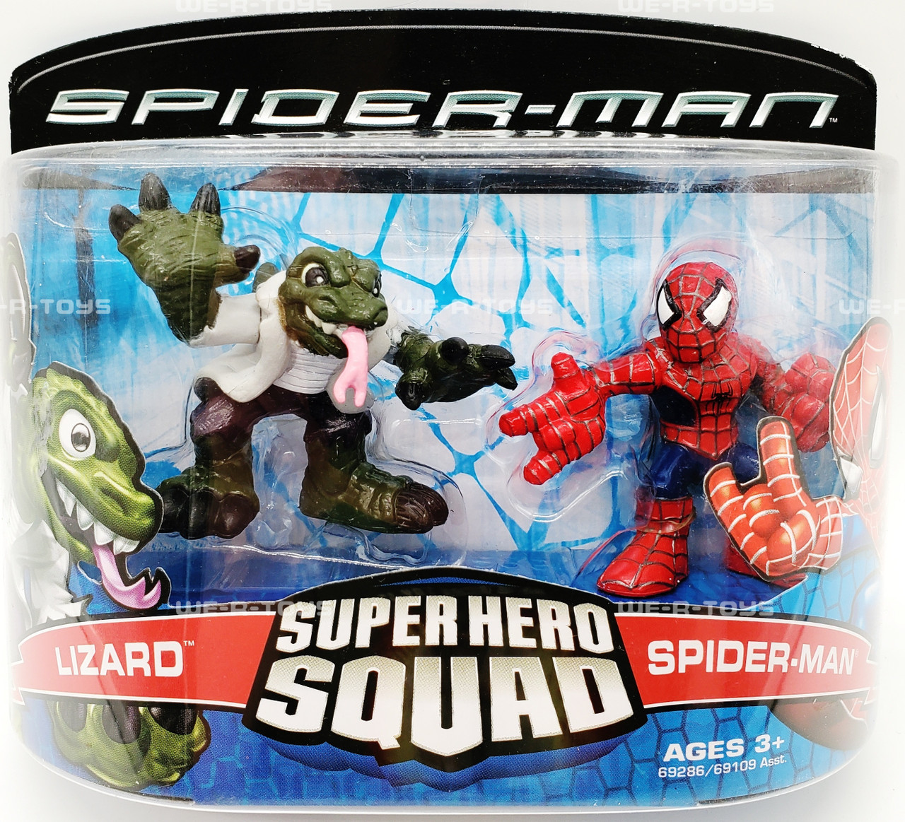 Marvel Super Hero Squad Spider-Man Lizard 2007 Hasbro No