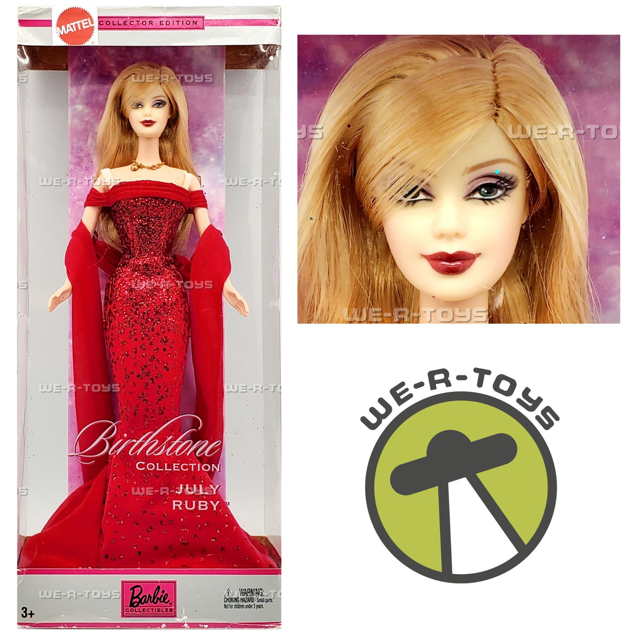 July Ruby Birthstone Collection Barbie Doll 2002 Mattel #C5325