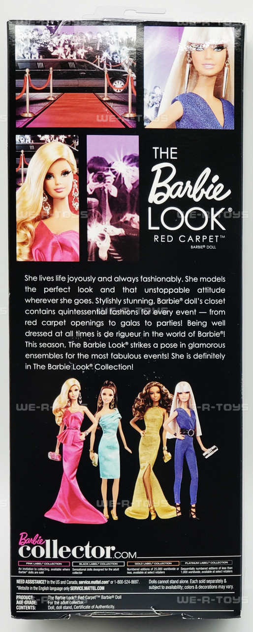 The Barbie Look Red Carpet Doll 4 Black Label 2013 Mattel BCP90