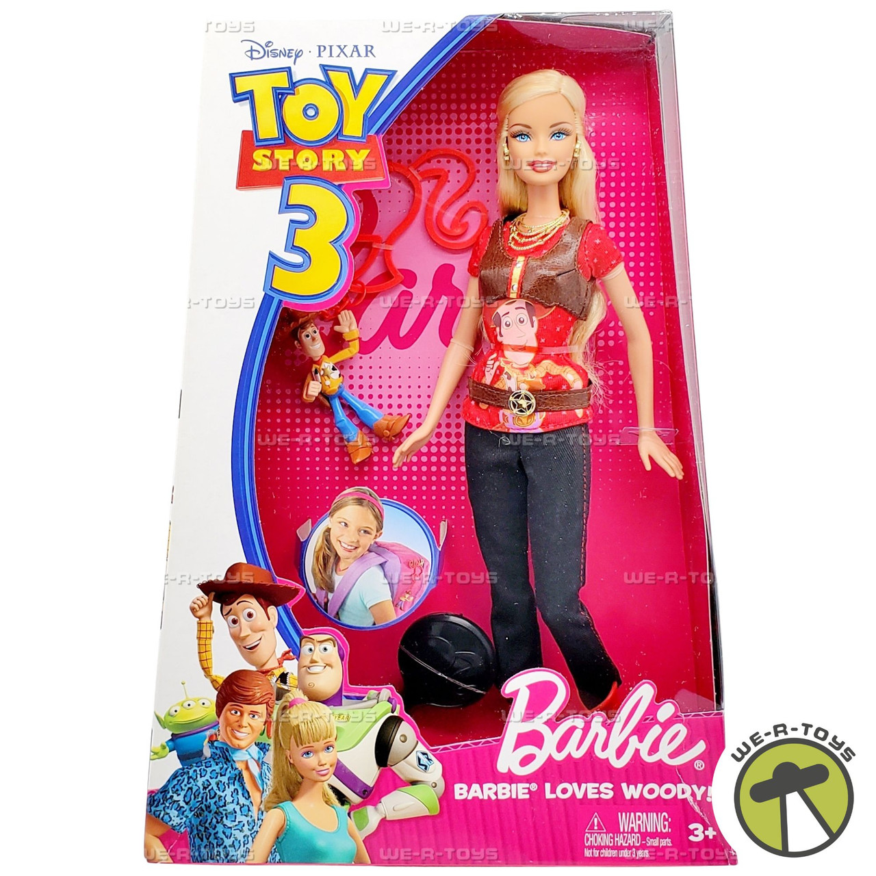 Barbie Toy Story 3 Barbie Loves Woody Doll 2009 Mattel R9295 - We