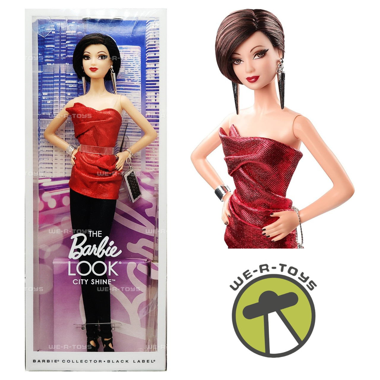 Barbie The Look City Shine Brunette Doll Black Label 2014 Mattel