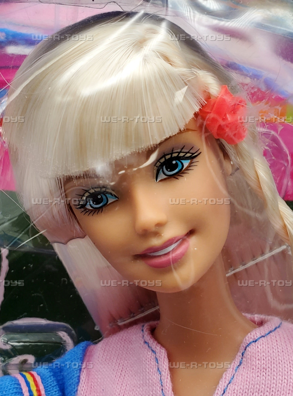 Barbie School Cool Doll With Plastic Backpack 2002 Mattel B1595