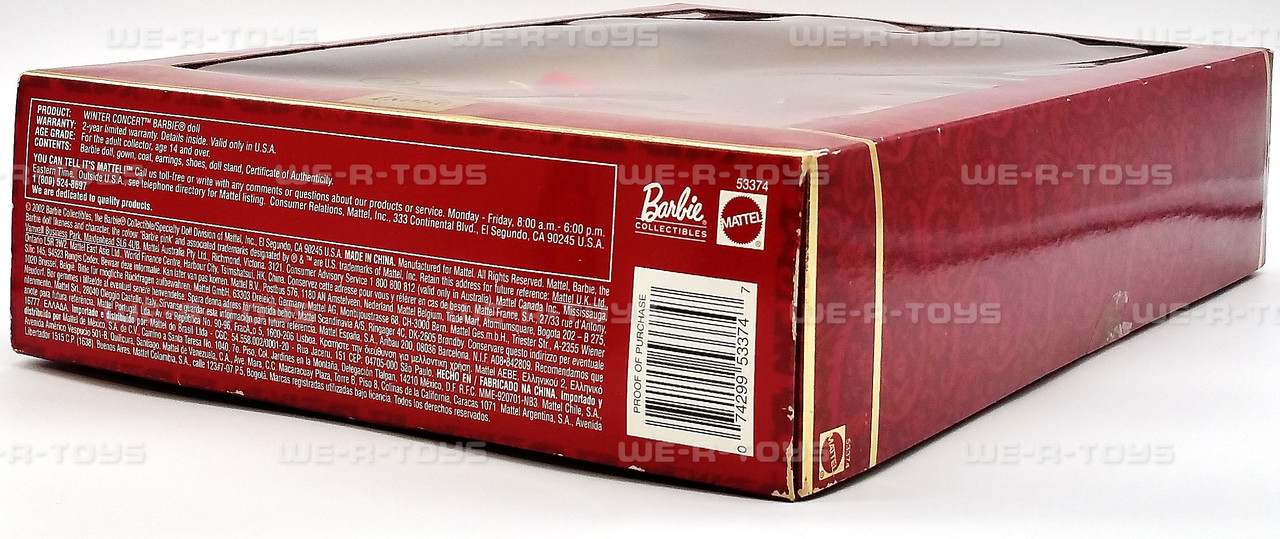 Winter Concert Limited Edition Collectible Barbie Doll 2002