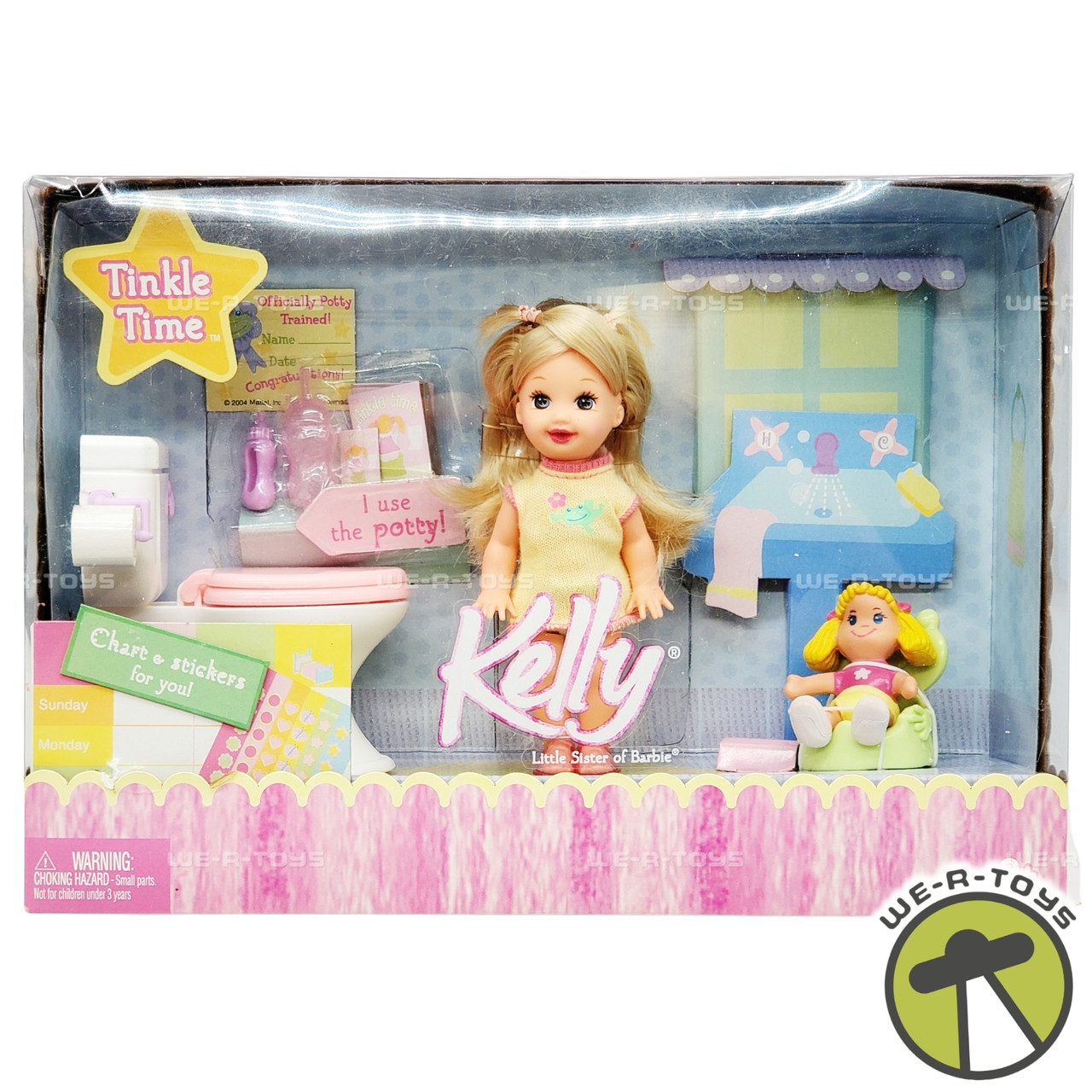 Barbie Tinkle Time Kelly Doll with Chart and Stickers 2004 Mattel