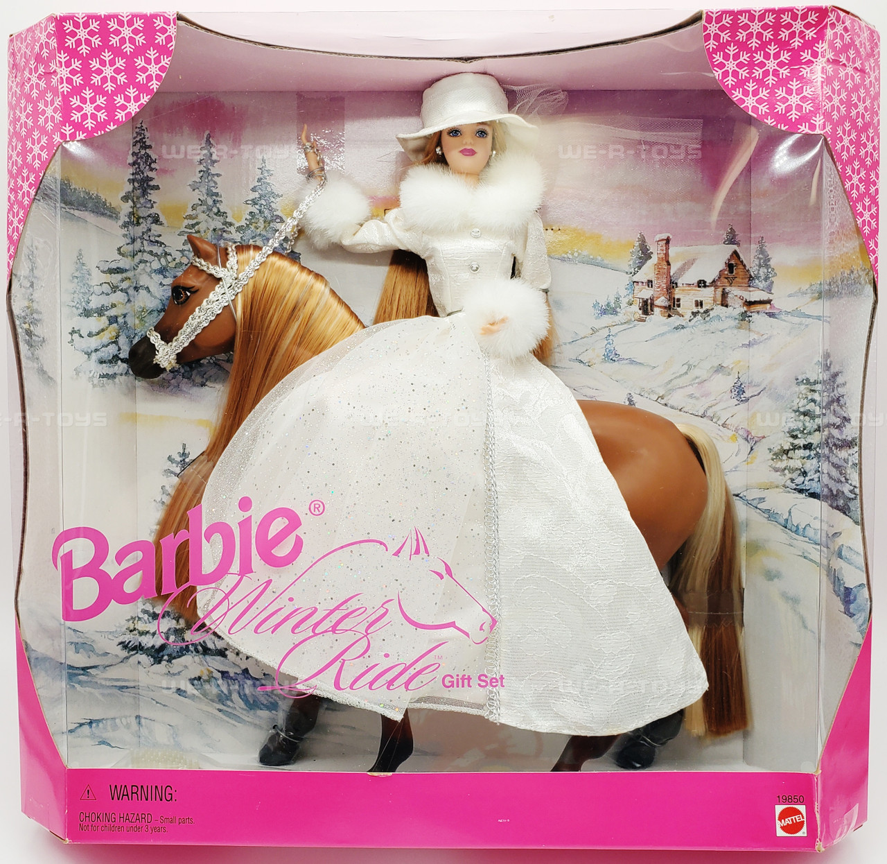 ■バービー　馬　ホースギフトセット　98年 Barbie WINTER Ride Winter Ride Barbie Gift Set with Horse & Doll 1998 Mattel No