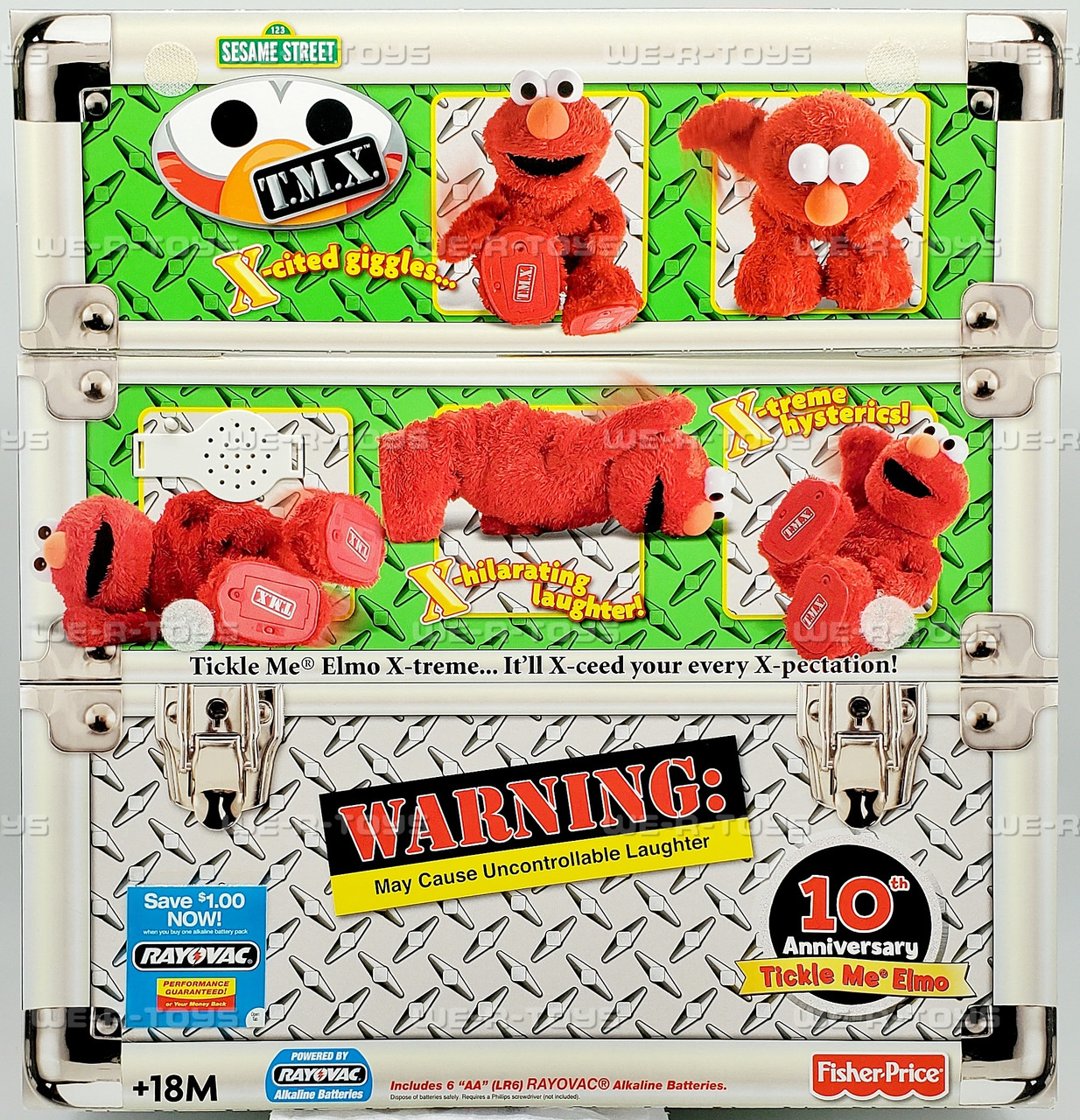 Tmx Elmo Figurines Sesame Street Tickle Me Elmo 10th Anniversary