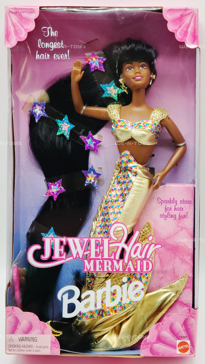 Jewel hair mermaid barbie african american hotsell